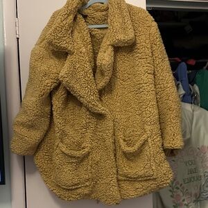 Cozy Mustard Teddy Jacket